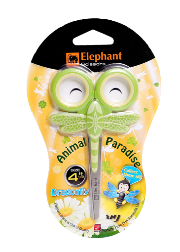 Elephant Animal Paradise Scissors (DRAGON FLY) MADE IN THAILAND.