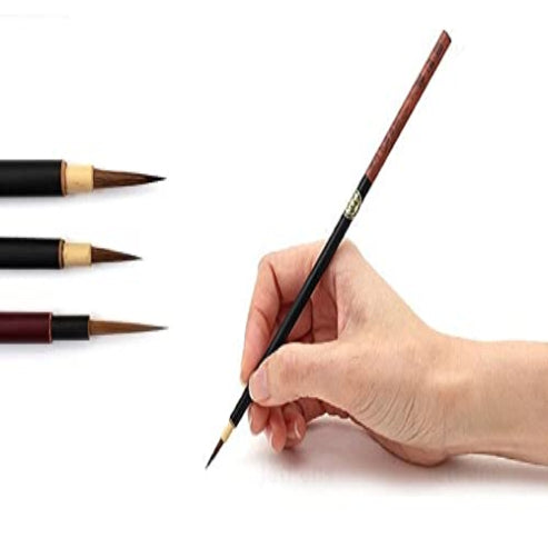 ZIG Kuretake Menso Brush Set (Fine & Medium) – Professional Detail Brushes for Manga, Illustration, Ink Painting & Calligraphy – Flexible Precision Tip