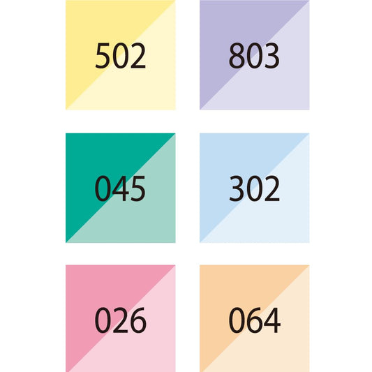 Zig KURETAKE MEMORY SYSTEM BRUSHABLES 6 PASTEL Colors Set Waterproof/Archival Quality/Ideal for Scrapbooking and other crafts/Twin brush tips MS7700/6VPA MADE IN JAPAN