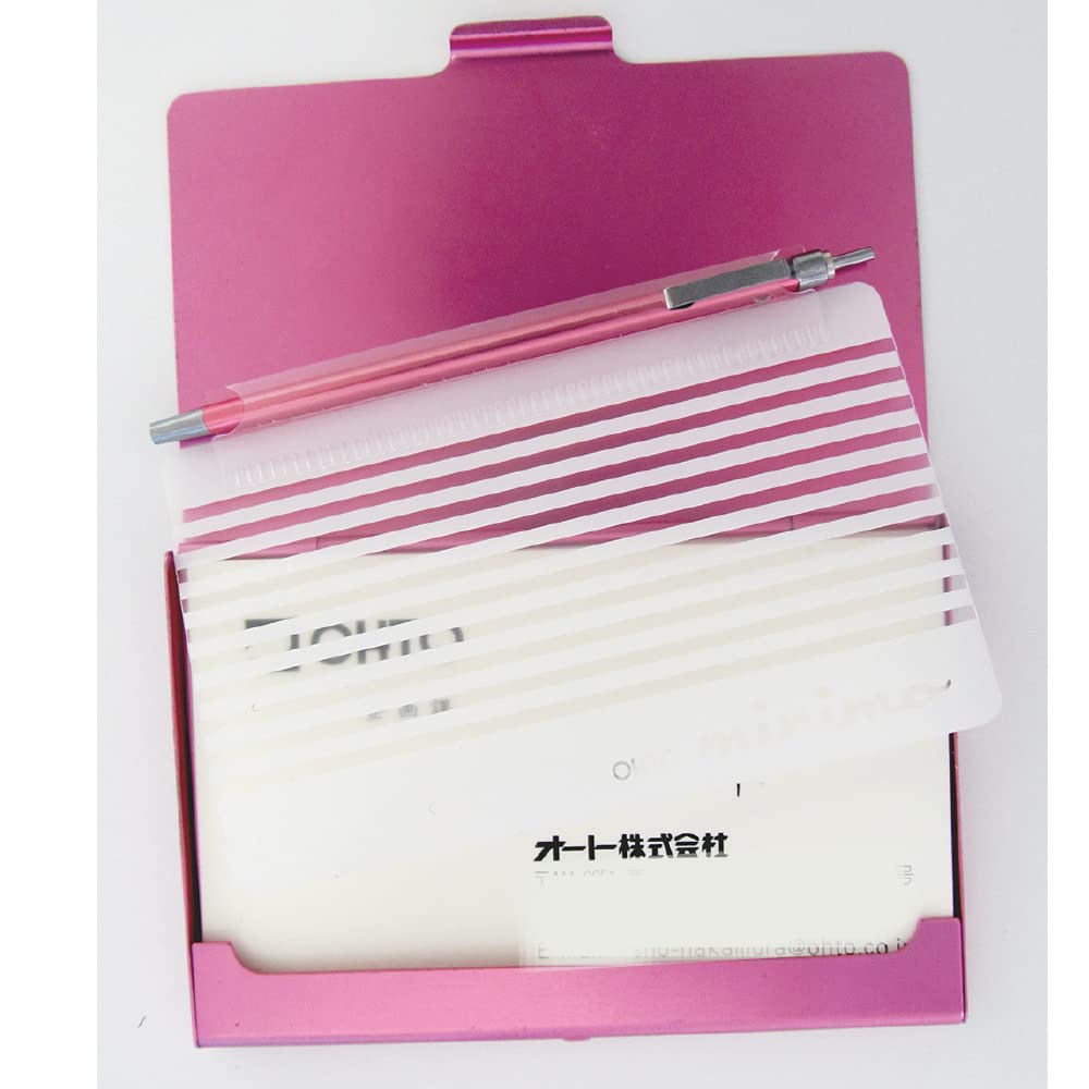 OHTO Minimo Soft Ink Roller Pen NBP-505MN Oil-based, PINK The world's finest retractable permanent ballpoint Slim Body Pen You can keep it in your wallet or business card case Made In Japan