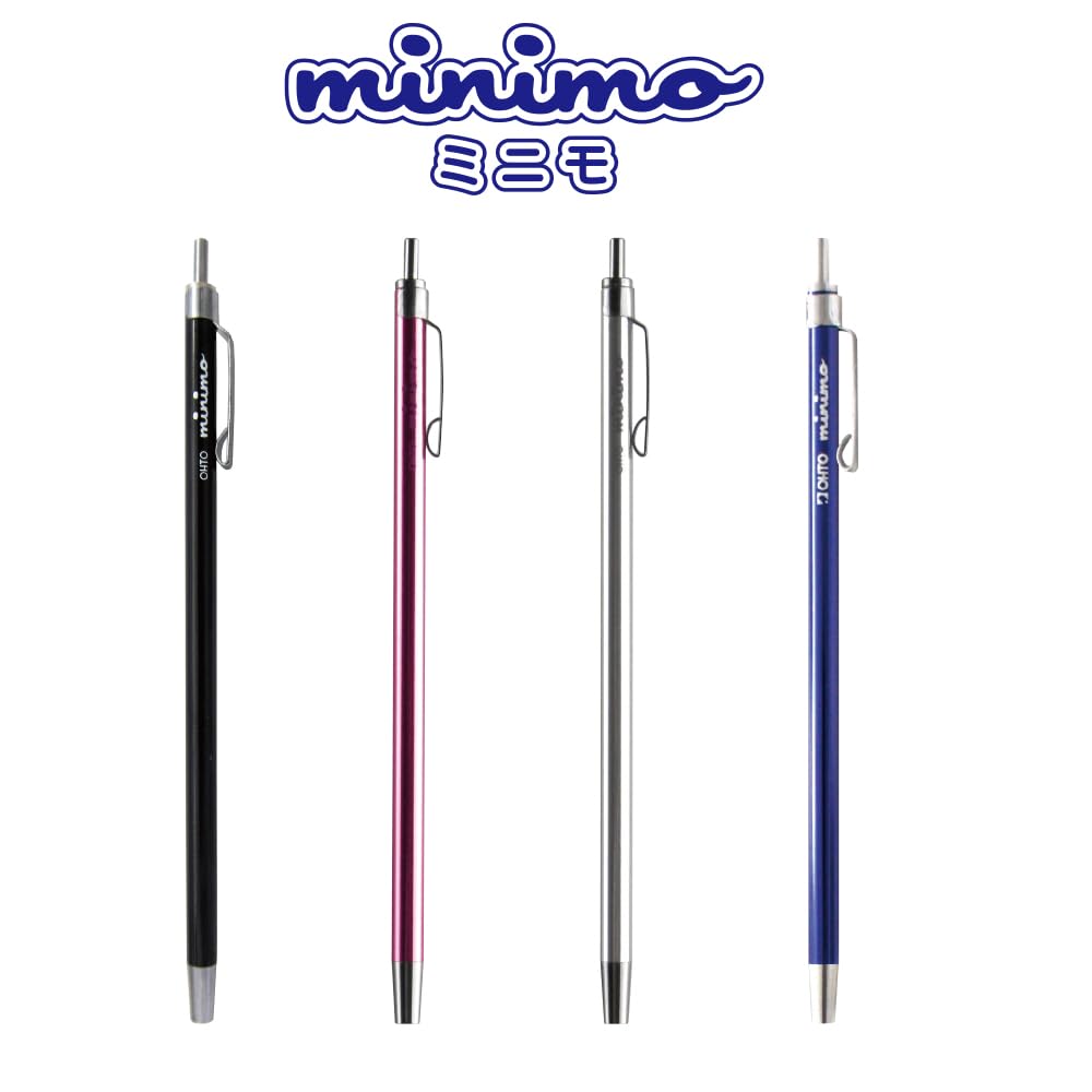 OHTO MINIMO 0.5mm Pocket-Size Ultra Compact Ballpoint Pen (Silver Body Ink Black 0.5mm) – Elegant Metal Design, Refillable Ink, Smooth Writing for Notes & Signatures. Made in Japan