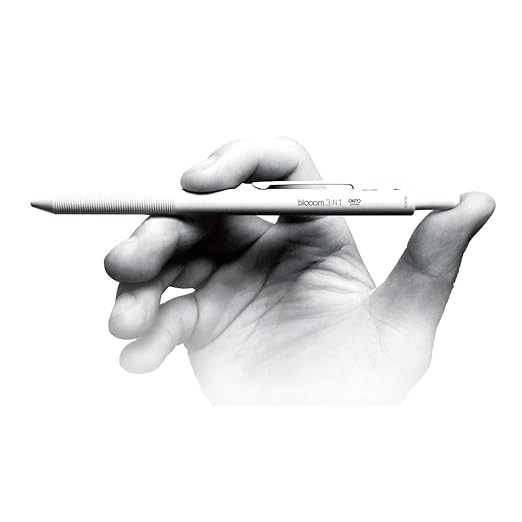 Ohto Bloom 3-in-1 2 Color 0.7 mm Ballpoint Multi Pen + 0.5 mm Pencil - Fade White