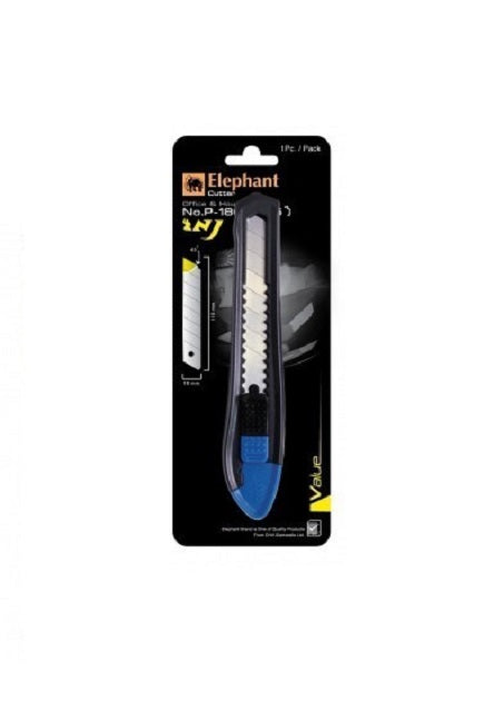 Elephant Brand Cutter NO.P-1801A BLUE COLOR (PACK OF 1) Stainless Steel Blad Cutter with Plastic Grip Hand-held Paper Cutter use in office & household and much more