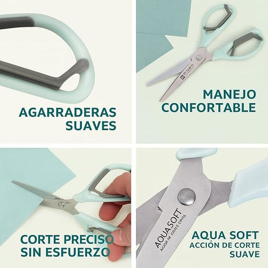 Elephant OFU-2165 Stainless Steel Scissor with Soft Grip Handle | Precision Sharp Blades for Paper, Cardboard & Craft Use | Ergonomic Non-Slip Handle | Ideal for Office, School & Home Use