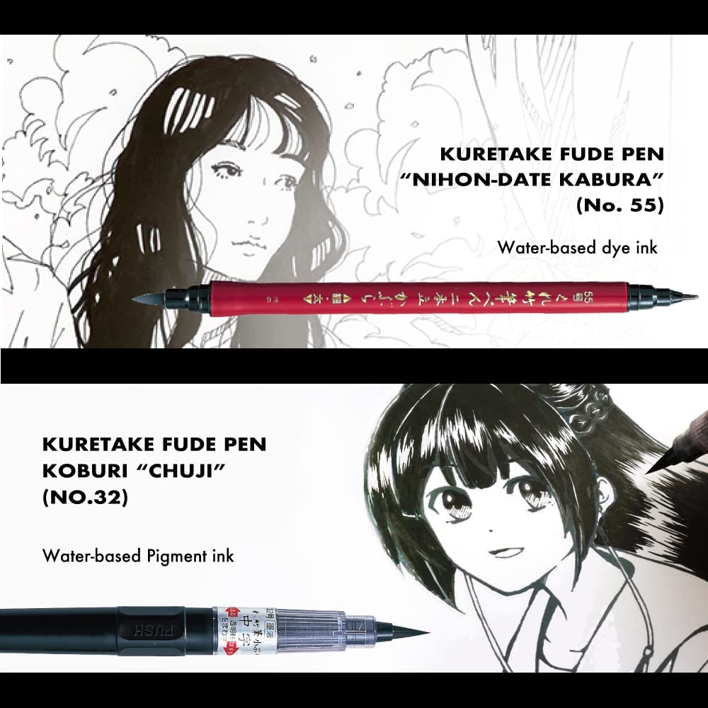 Kuretake ZIG Inktober 2022 Special Set, ILLUSTRATION BASIC SET 3 for Manga Drawing, Lettering and Calligraphy, Professional Artist Quality, Made in Japan