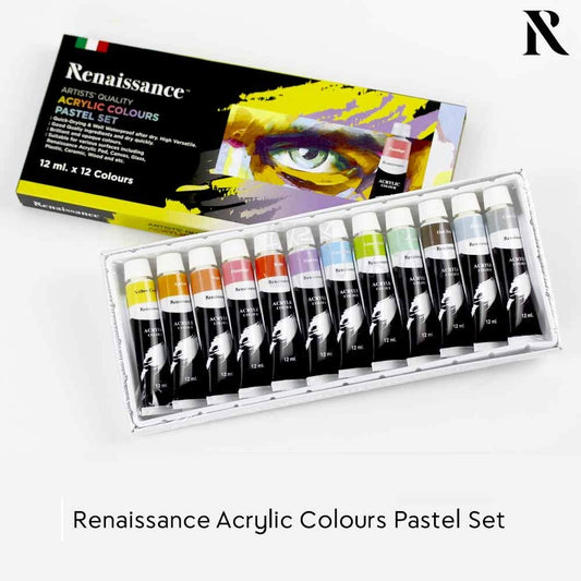 Renaissance Acrylic Color Pastel Set 12 Colors 12ml