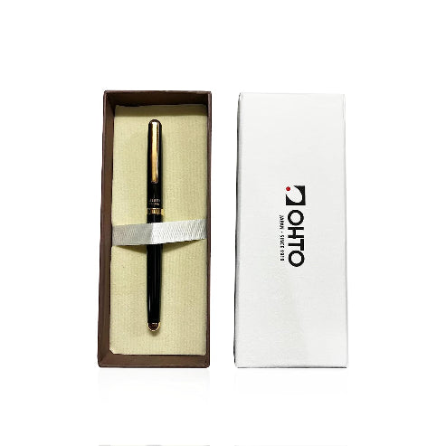OHTO Liberty G Ceramic Roller Pen Water Ball Pen CB-10NBL-BK (Black Body & Blue Refill 0.7 mm for Signature, Writing, Lettering Pens Beautiful Box Packing Professional quality, Made in Japan