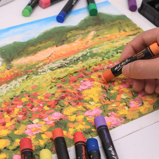 Mont Marte Oil Pastels - 24 Shades (Multicolor)