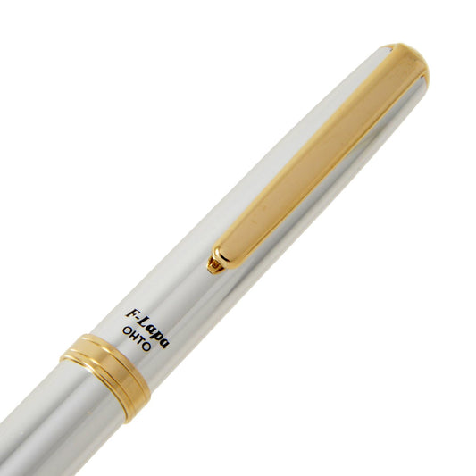 OHTO F-Lapa Fountain pen Silver Body For Signature Calligraphy,Consistent Smooth Flow Smooth Elegant Writing with Fine Nib and Ink Converters Beautiful Box Packing Professional quality, Made in Japan