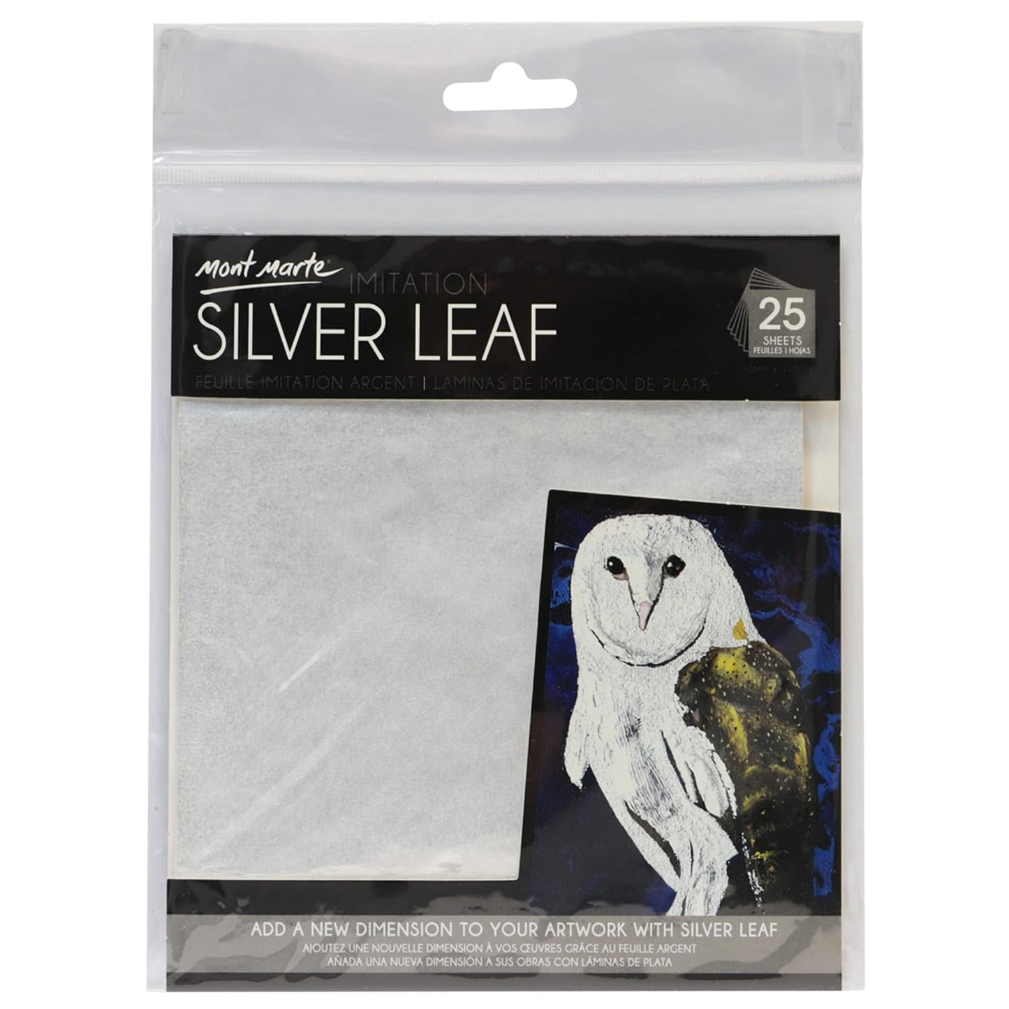 Mont Marte Imitation Silver Leaf - 25 Sheets (Silver)