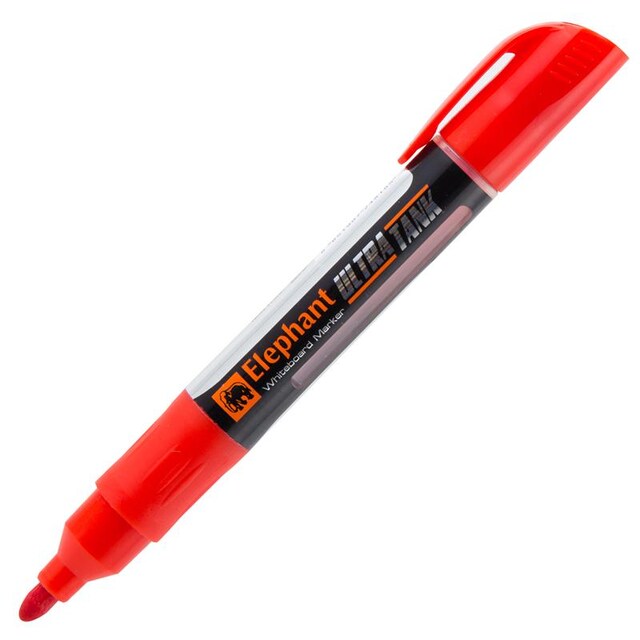 Elephant Ultra Tank Whiteboard Marker+Refill Ink 5mm. Red