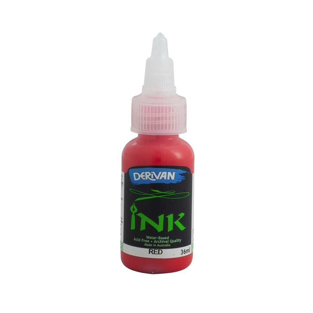 Derivan Drawing Acrylic Inks` 36ml Red