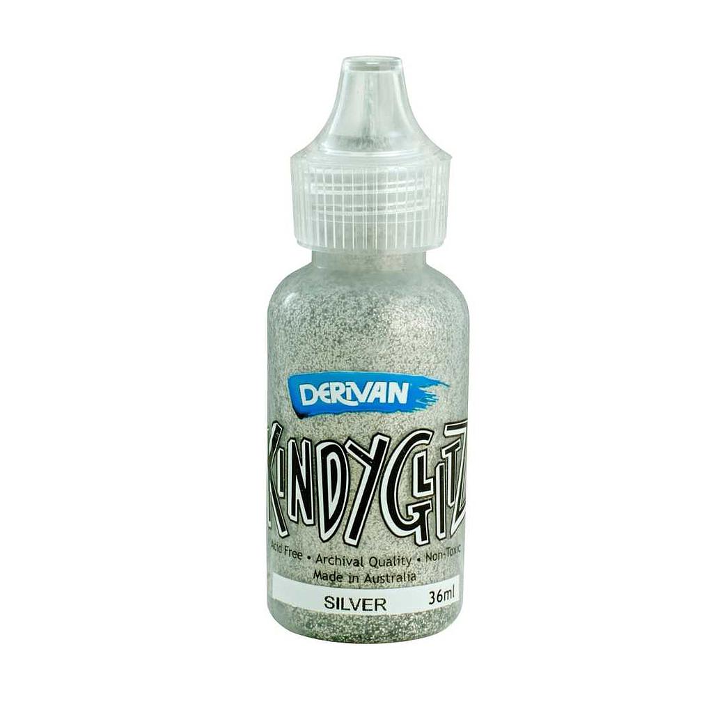 Derivan Kindy Glitz Silver - Glitter Glue