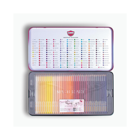 MASTERART Premium Grade Colored Pencils 150 Colors including Pastel Colors, Neon Colors, Metallic Colors, Blender, and Sharpeners for Kids and Adults Coloring