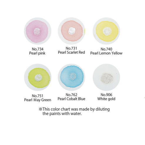 ZIG KURETAKE GANSAI TAMBI Pearl Colors 6 colors set