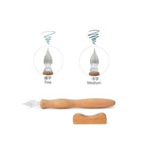 Kuretake All New Wooden Glass Pen Cherry Blossoms Fine Tip Ideal for Calligraphy Illustration, Lettering, Drawing, Writing, outlining for Beginners & Professional. Country of origin Japan
