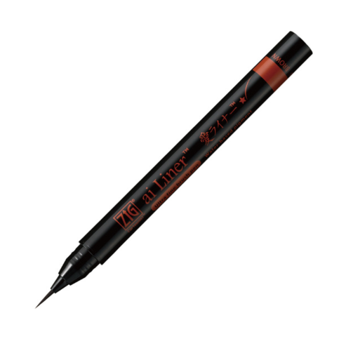 Zig Kuretake ai Liner Ultra Fine Brush Tip Pen β Sepia Color | Water-Based Pigment Ink | Perfect for Delicate Expressions in Comic, Manga & Illustration Drawing Pen | Made in Japan