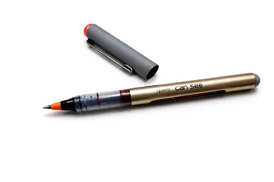 OHTO Cansee Roller Pen Set | Comes with 0.7mm Tip Size | Orange Colors Pack of 2 | best writing pen in daily use | Pigmented Waterproof/Fadeproof Ink | Safe Secure & Reliable Writing