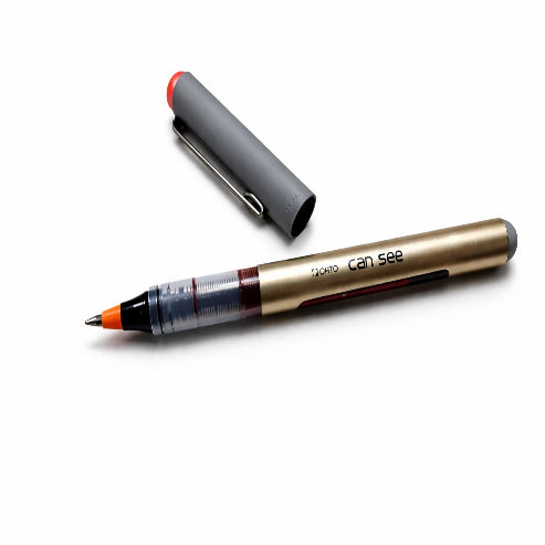 OHTO Cansee Roller Pen Set | Comes with 0.7mm Tip Size | Orange Colors Pack of 2 | best writing pen in daily use | Pigmented Waterproof/Fadeproof Ink | Safe Secure & Reliable Writing