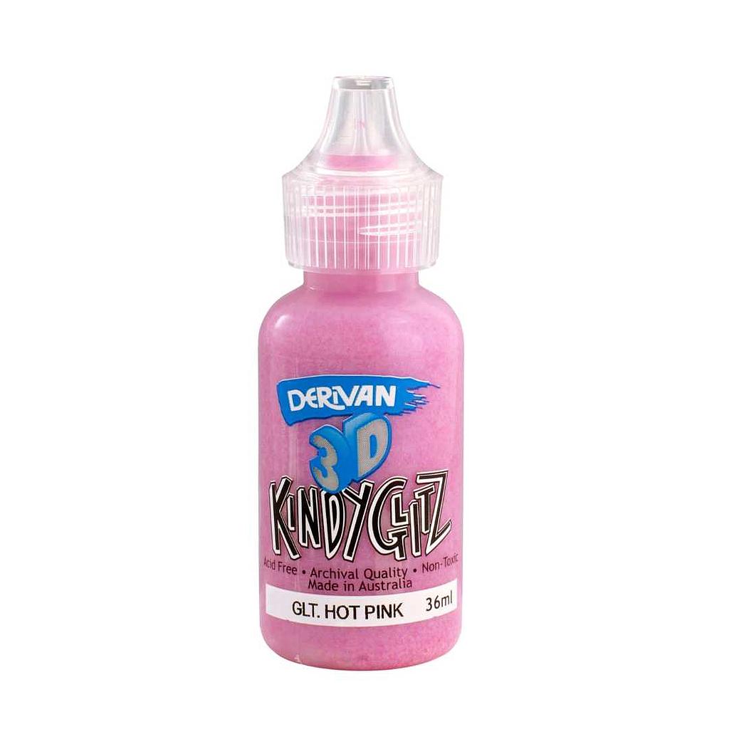 Derivan Kindy Glitz Hot Pink - Glitter Glue