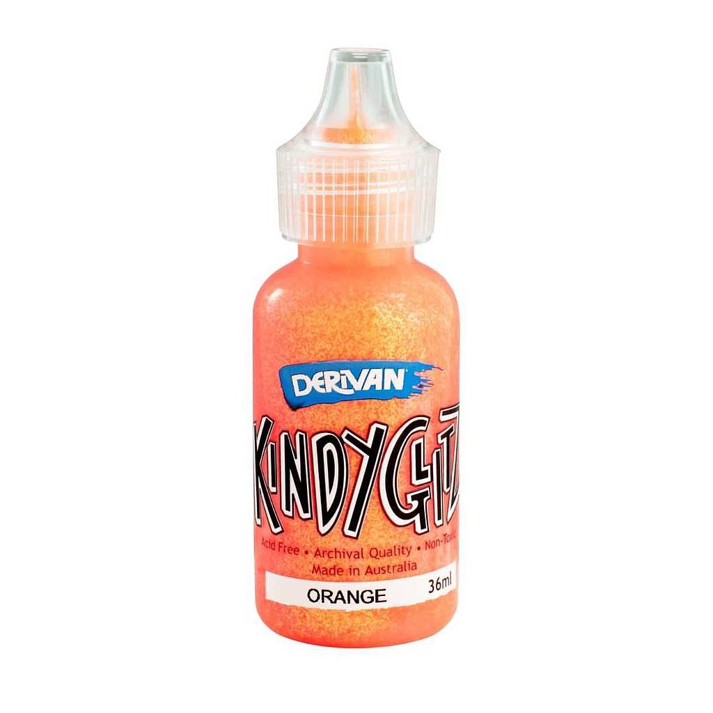 Derivan Kindy Glitz Orange - Glitter Glue