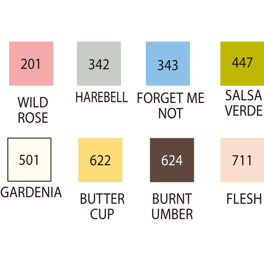 ZIG ACRYLISTA Chisel 8 colors setNATURAL/COUNTRY