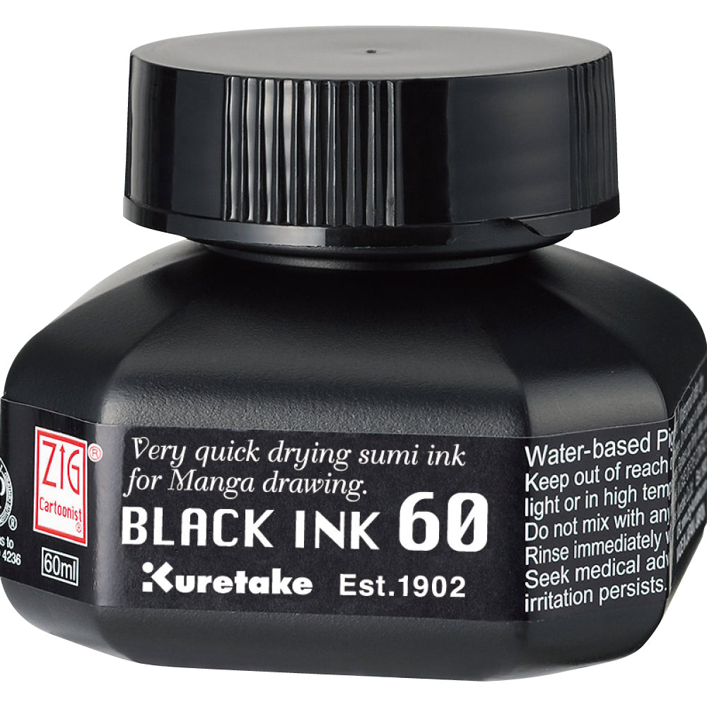 ZIG CARTOONIST BLACK INK 60BLACK