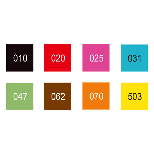 ZIG MEMORY SYSTEM SCROLL & BRUSH 8 colors set A