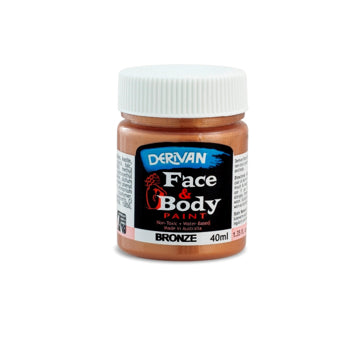 Derivan Australian Face Body & Finger Face Paint For Makeup  40ml - Bronze