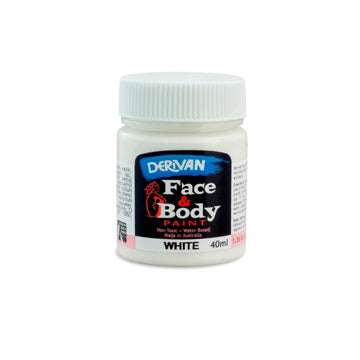 Derivan Australian Face Body & Finger Face Paint For Makeup  40ml - White