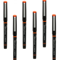 OHTO JAPAN Graphic Liner Needle Point Rollerball Drawing Pen [6 assorted Point].