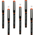 OHTO JAPAN Graphic Liner Needle Point Rollerball Drawing Pen [6 assorted Point].
