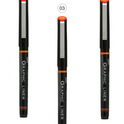 OHTO JAPAN Graphic Liner Needle Point Rollerball Drawing Pen [005-03-10] Pack Of 3.