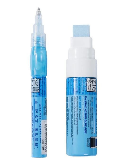 ZIG MEMORY SYSTEM 2 WAY GLUE Squeeze & Roll 2 Pen Set TIP SIZE:1,15 mm TIP are available