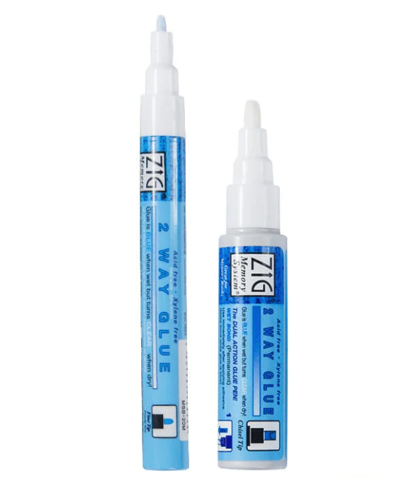 ZIG MEMORY SYSTEM 2 WAY GLUE Squeeze & Roll 2 Pen Set TIP SIZE:4,2 mm TIP are available