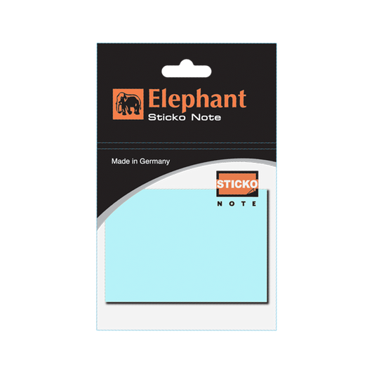 Elephant Sticky Note STD 3X3 Pastel Blue Color, Self -Stick Notes 100 Sheet/Pad (PACK OF 1),Colors Stickers , Made in Germany