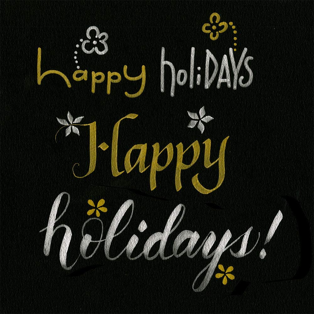 Zig KURETAKE Memory System Gold and Silver Calligraphy Twin Tip Marker Assortment Set of 3 Markers