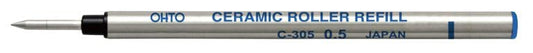 Gently Used [OHTO C-305P Ceramic Rollerball Pen Refill - 0.5mm Blue Ink - Designed for Smooth Writing with Ceramic Ball Technology. Compatible Pens] – Value Deal , Fully Functional , Tested & Working .