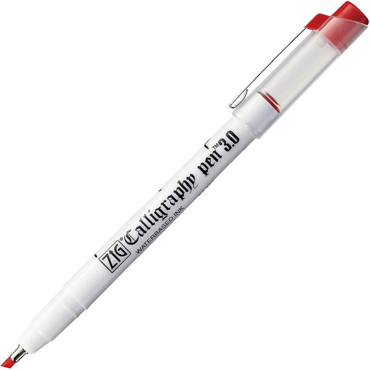 ZIG CALLIGRAPHY PEN 3.0 Oblique Tip 020 RED