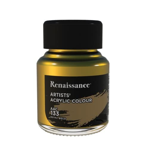 RENAISSANCE Artists Acrylic Colour 20 ml Glass Bottle (Royal Gold)