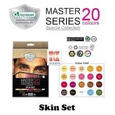 MASTERART Skin Tone Pencil Soft Core,Coluring Pencils Count 20 Color Set Core For Adult Coloring Books, Doodling, Sketching, Drawing, Art Supplies, Non-Toxic & Safe For Childrens– Outer Box Slightly Damaged