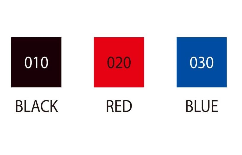 Zig Kuretake Calligraphy Pen 3.0 Oblique Tip Black,Red,Blue,3 Color Set,For Italic and Gothic Calligraphy Beginners, Odourless, Xylene Free, Professional quality.AP-Certified JAPAN.