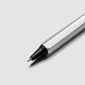 OHTO GS02 Silver Matte Roller Gel Pen – Metal Design Aluminum Barrel | 0.5mm Fine Tip with Black Ink, Quick-Dry Ceramic Roller Ink | Refillable Pen for Office, Journaling, Writing | Made in Japan