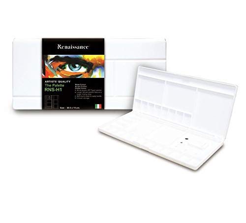 Renaissance White Foldable Water Palette Size 30. 5 x 14 cm H-1