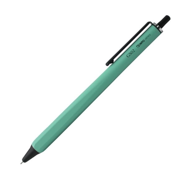 Ohto GS02 Roller Gel Pen, Mint Body Retractable Needle Tip 0.5mm Black Barrel, Ultra-Quick Drying Black Gel Ink Pen, All-Metal Hybrid Body, Advanced technology Gel ink refill PG-M05NP Made in Japan