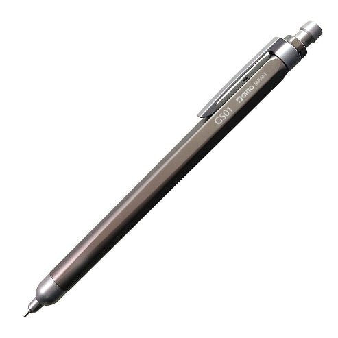 OHTO GS01 Premium Aluminum Gel Pen 0.5mm Needle Tip Black Ink, Quick Dry Smooth Writing Pen, Metal Body with Brass Clip, Executive Office Pen for Journaling, Notes & Everyday Writing, Black