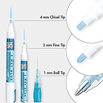 ZIG MEMORY SYSTEM 2 WAY GLUE Squeeze & Roll 2 Pen Set TIP SIZE:1,4 mm TIP are available