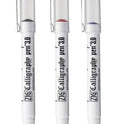 Zig Kuretake Calligraphy Pen 3.0 Oblique Tip Black,Red,Blue,3 Color Set,For Italic and Gothic Calligraphy Beginners, Odourless, Xylene Free, Professional quality.AP-Certified JAPAN.