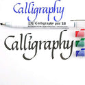Zig Kuretake Calligraphy Pen 3.0 Oblique Tip Red,Blue,Green 3 Color Set,For Italic and Gothic Calligraphy Beginners, Odourless, Xylene Free, Professional quality