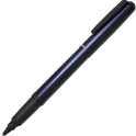 OHTO CR01 Ceramic Roller Ballpoint Pen, 0.7mm Fine Point, Thick Aluminum Barrel with Brass Components, Matte Blue, Water-Based Blue Ink